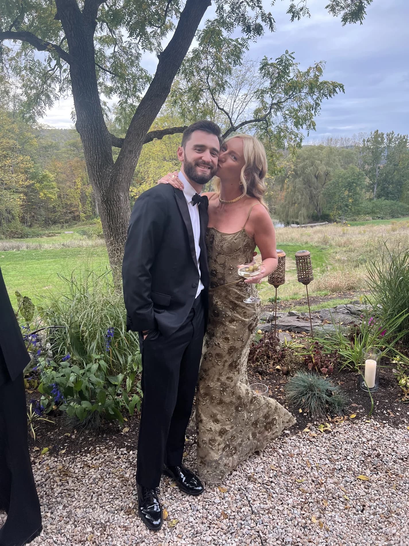 Molly and Mitch at a garden celebration in the Hudson Valley